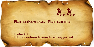 Marinkovics Marianna névjegykártya