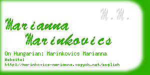 marianna marinkovics business card